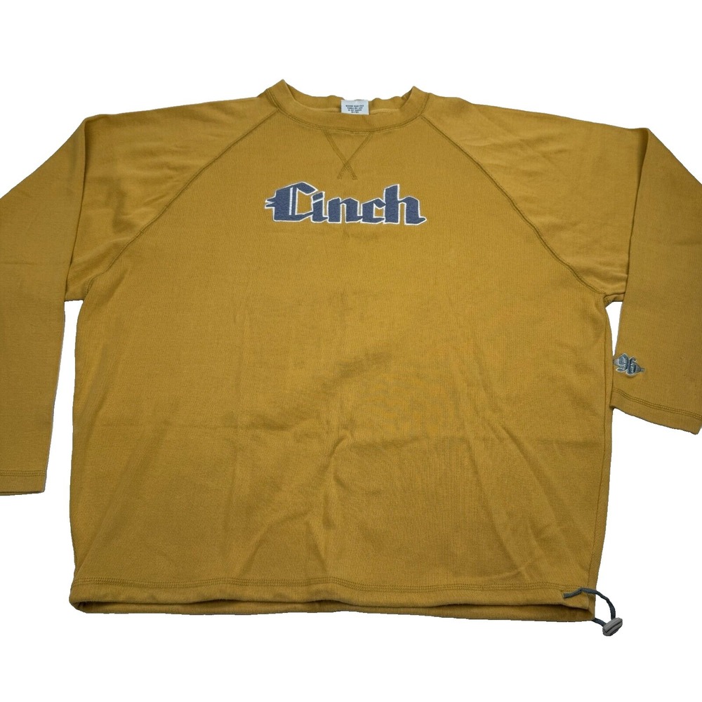 Vintage 1996 Cinch Rare Sample Sweater Men's 2XL Yellow Pullover Western Wear